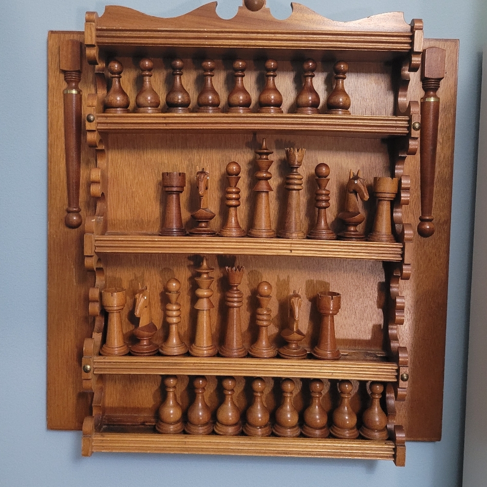Uniquish wood chess set